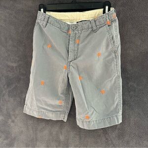 GAP Gray and Orange Flat Front Shorts